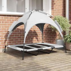 Lit pour Chien Gris Argent&eacute; 122 x 93 x 106,5 cm Acier