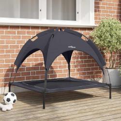 Lit pour Chien Noir 90 x 81 x 80,5 cm Acier