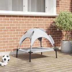 Lit pour Chien Gris Argent&eacute; 63 x 49,5 x 60 cm Acier