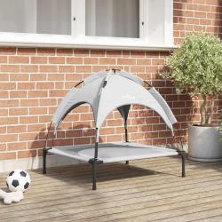Lit pour Chien Gris Argent&eacute; 71 x 64 x 71 cm Acier