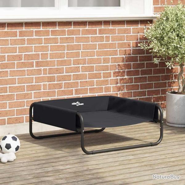 Lit pour Chien Noir 75 x 75 x 30 cm Acier
