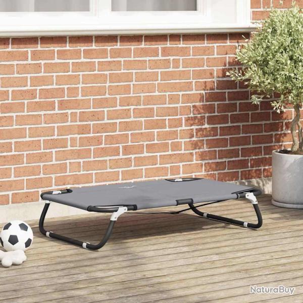 Lit pour Chien Gris clair 80 x 55 x 18 cm Acier
