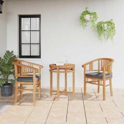 Chaise 2 pcs Marron 63 x 58 x 89 cm Bois de teck massif