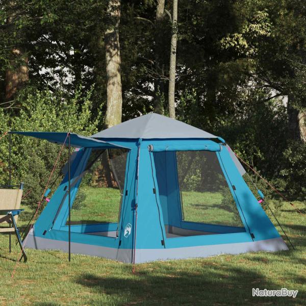 Tente 3 personnes bleue en polyester 185T