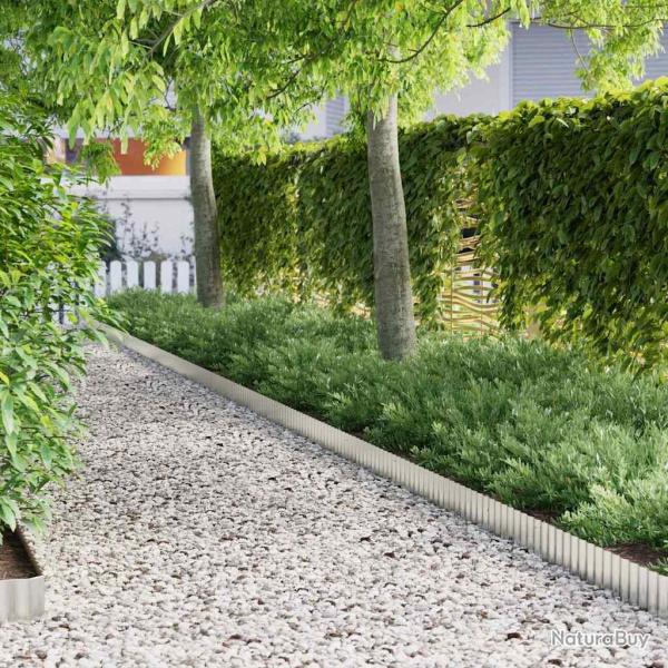 Bord de pelouse Argent� 1000 x 15 x 0.03 cm Acier Galvanis�