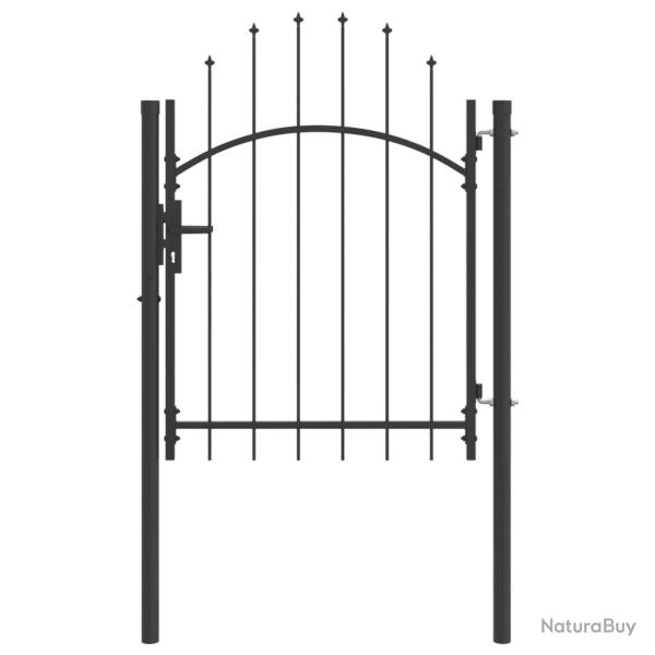 Porte de WOERDEN 100 x 100 cm Acier Gris Verrouillable