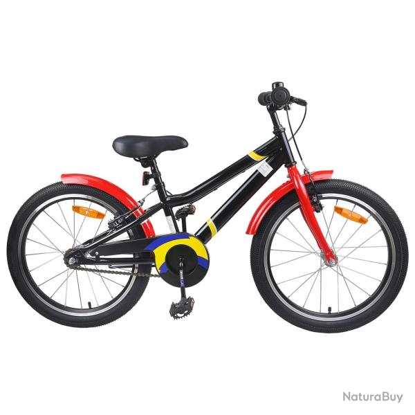 V�lo pour Enfants 24 Pouces pour les 8-12 ans Noir rouge