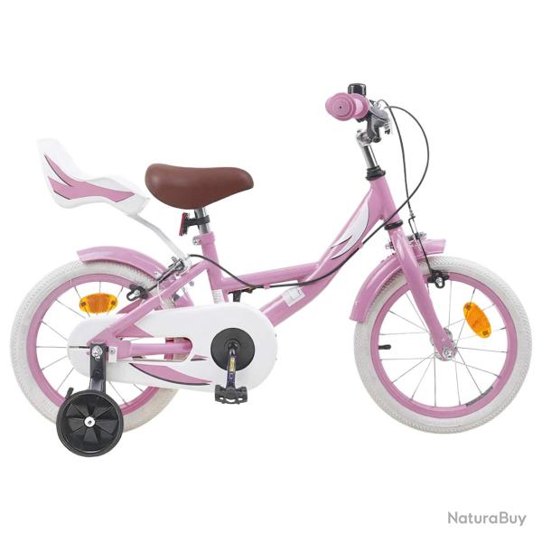 V�lo pour Enfants 14 Pouces pour les 3-5 ans Rose clair
