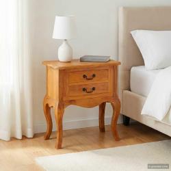 Table d'appoint avec tiroir Naturel 60,5 x 30 x 61 cm