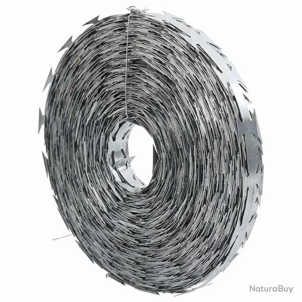 Fil rasoir Argent� 5000 x 1,9 cm Acier galvanis�