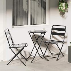 Ensemble bistro de 3 pcs Anthracite Acier