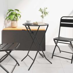 Table de Anthracite 50 x 50 x 72 cm M&eacute;tal