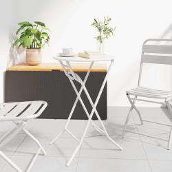 Table de Blanc 50 x 50 x 72 cm M&eacute;tal