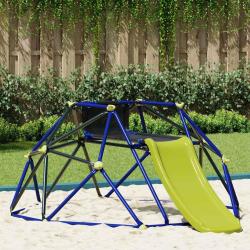 D&ocirc;me d'escalade pour enfants Bleu 6 pieds avec toboggan Acier