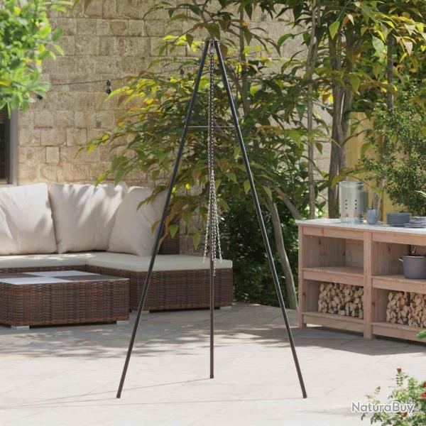Tr�pied de Feu de Camp Noir 92 x 92 x 191,5 cm Acier