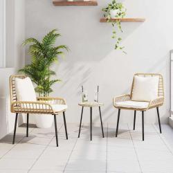 Ensemble de salle &agrave; manger pour 3 pcs Marron et Cr&egrave;me