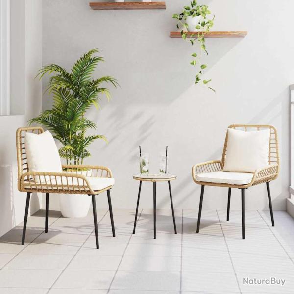 Ensemble de salle � manger pour 3 pcs Marron et Cr�me
