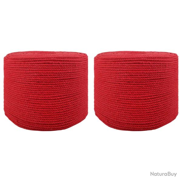 Corde 2 pcs Rouge Coton