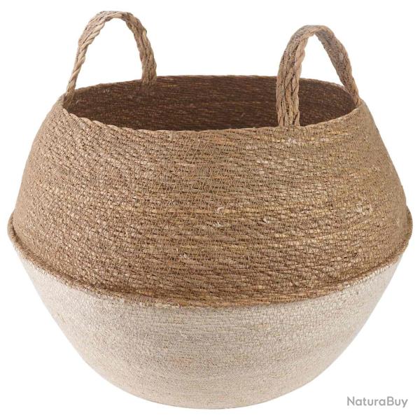 Pot de plante avec poign�es Blanc � 45 x 36 cm