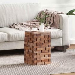 Tabouret Naturel 29 x 29 x 48 cm Bois massif de r&eacute;cup&eacute;ration