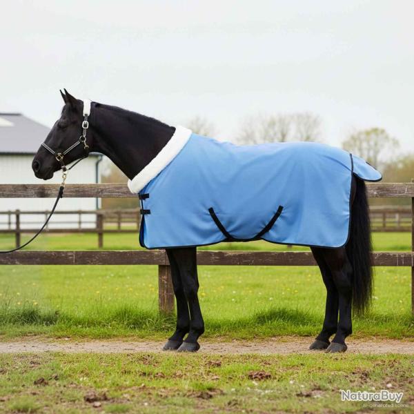 Couverture �quine Aqua Complet 95 cm Fleece polaire