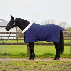Couverture &Eacute;quine Bleu marine 115 cm Fleece polaire