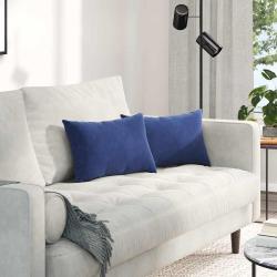 Coussins de canap&eacute; 2 pcs Bleu police 50 x 30 cm