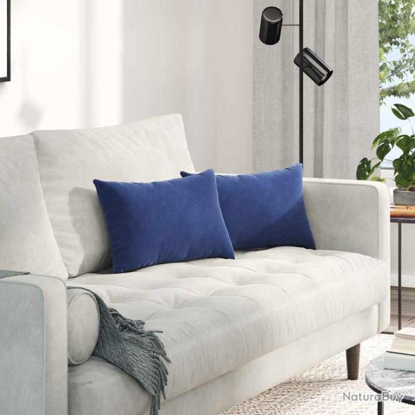 Coussins de canap� 2 pcs Bleu police 50 x 30 cm
