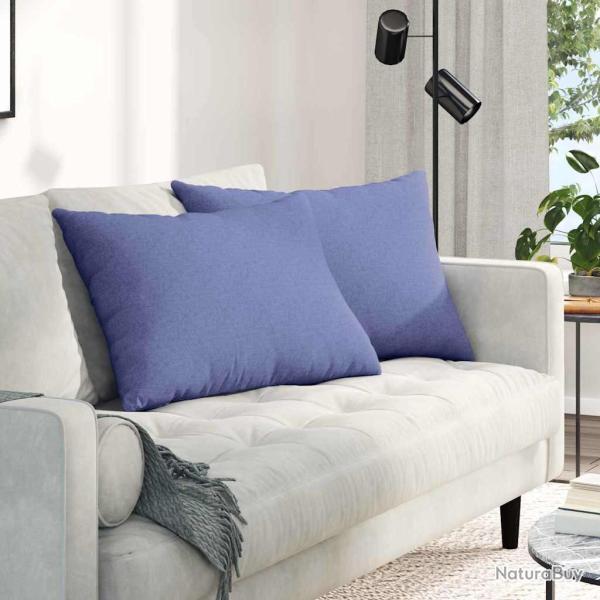 Coussins de canap� 2 pcs Bleu denim 70 x 50 cm tissu