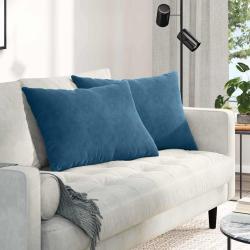 Coussins de canap&eacute; 2 pcs Bleu 70 x 50 cm