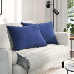 Coussins de canap&eacute; 2 pcs Bleu police 70 x 50 cm