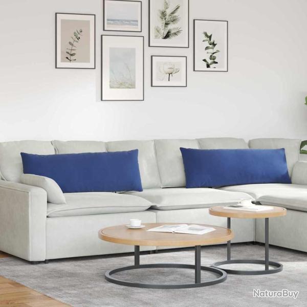 Coussins de canap� 2 pcs Bleu police 120 x 40 cm