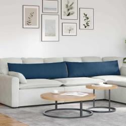 Coussins de canap&eacute; 2 pcs Bleu 145 x 40 cm tissu