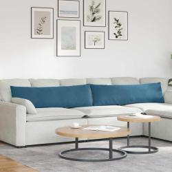 Coussins de canap&eacute; 2 pcs Bleu 145 x 40 cm