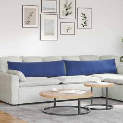 Coussins de canap&eacute; 2 pcs Bleu police 145 x 40 cm