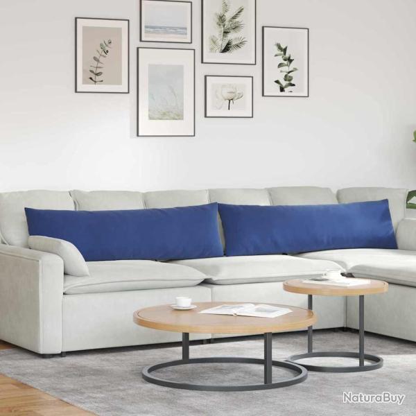 Coussins de canap� 2 pcs Bleu police 145 x 40 cm
