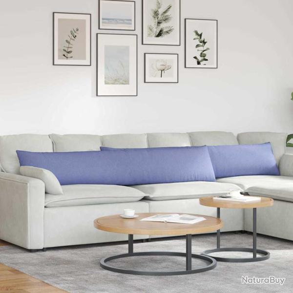 Coussins de canap� 2 pcs Bleu denim 200 x 40 cm tissu