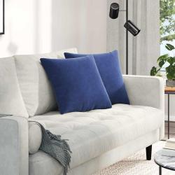 Coussins de canap&eacute; 2 pcs Bleu police 45 x 45 cm
