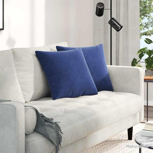 Coussins de canap� 2 pcs Bleu police 45 x 45 cm