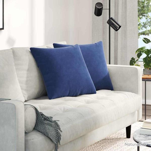 Coussins de canap� 2 pcs Bleu police 50 x 50 cm