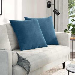 Coussins de canap&eacute; 2 pcs Bleu 60 x 60 cm