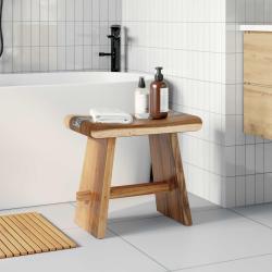Tabouret de Douche Naturel 50 x 30 x 44 cm Bois de suar solide