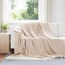Couvertures &agrave; jeter 6 pcs Beige 220 x 240 cm Toison