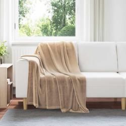 Couvertures &agrave; jeter 6 pcs Camel 130 x 150 cm Toison