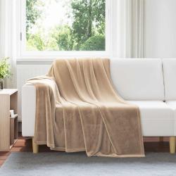 Couvertures &agrave; jeter 6 pcs Camel 150 x 200 cm Toison
