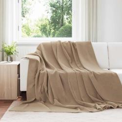Couvertures &agrave; jeter 6 pcs Camel 220 x 240 cm Toison