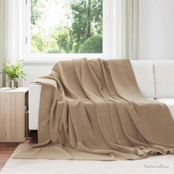 Couvertures � jeter 6 pcs Camel 220 x 240 cm Toison