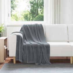 Couvertures &agrave; jeter 6 pcs Gris fonc&eacute; 130 x 150 cm Toison
