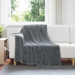 Couvertures &agrave; jeter 6 pcs Gris fonc&eacute; 150 x 200 cm Toison