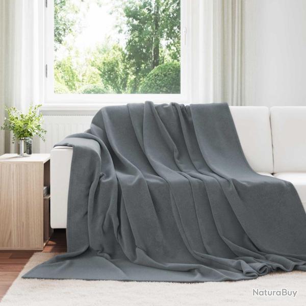 Couvertures � jeter 6 pcs Gris fonc� 220 x 240 cm Toison